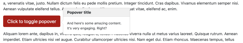 Bootstrap popover