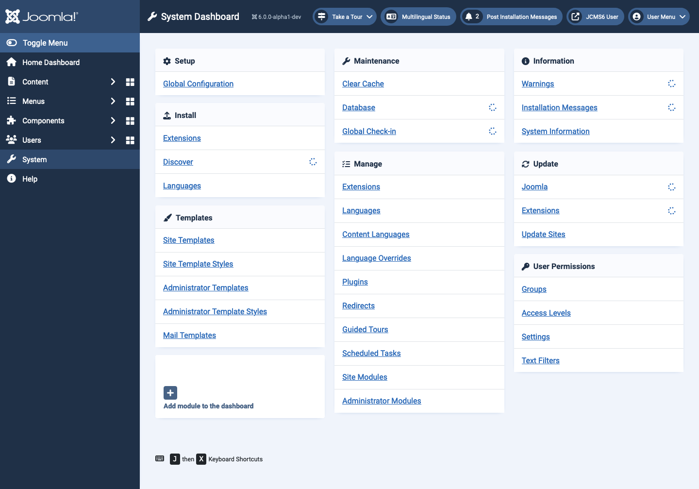 Systeemdashboard